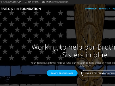 Five-O's Tiki Foundation design ux web website