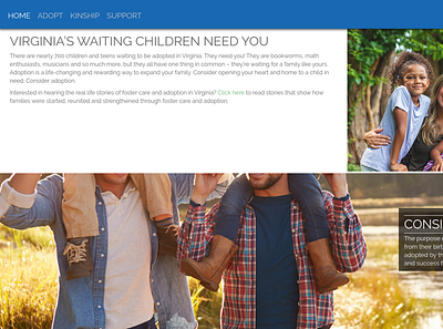 AdoptVA design ux web website