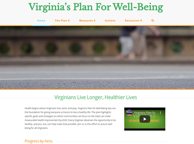 Virginia's Plan for Well-Being design ux web website