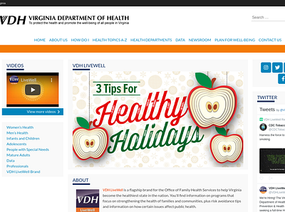 VDHLivewell design ux web website