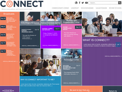 Connect Project - Home Page branding design ux web website