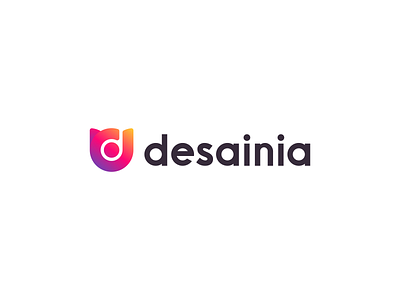 Desainia Logo Colored branding design flat icon identity identity branding illustration logo minimal negative space logo