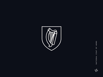 Ireland branding coat of arms design emblem ireland logo minimalism minimalistic logo