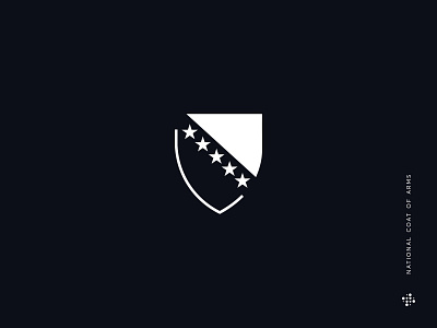 Bosnia and Herzegovina bosnia and herzegovina branding coat of arms design emblem logo minimalism minimalistic logo