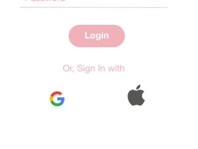 Login & Register Screen android app design app apple login button design design google login icon ios app design login screen registration screen ux