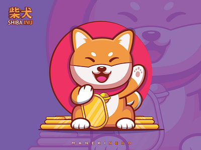 Shiba inu - Maneki Neko Cute Character animal character dog dog lovers graphic design illustration japanes maneki neko shiba inu vector