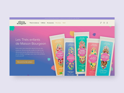 Maison Bourgeon - Homepage branding coffe coffee content design illustration layout tea ui ux web website