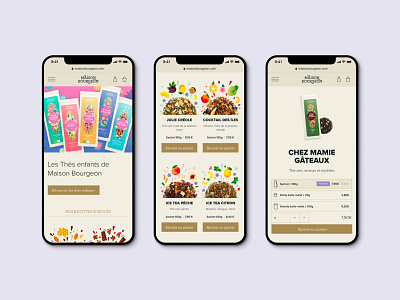 Maison Bourgeon branding coffee content design illustration layout shop tea ui ux vector web website