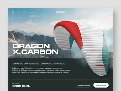 SUPAIR - French paragliding branding dailyui design graphic design paragliding typography ui userexperience ux web webdesign website