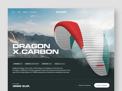 SUPAIR - French paragliding branding dailyui design graphic design paragliding typography ui userexperience ux web webdesign website