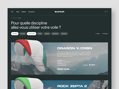 SUPAIR - French paragliding branding dailyui design graphic design paragliding sport typography ui userexperience ux web webdesign website