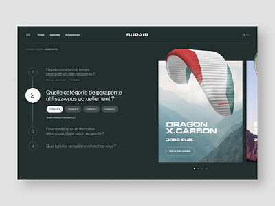 SUPAIR - French paragliding branding dailyui design graphic design paragliding sport typography ui userexperience ux web webdesign website