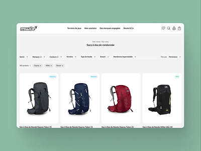 Muule - Outdoor equipment branding dailyui design ecommerce equipment graphic design outdoor sport ui userexperience ux web webdesign website