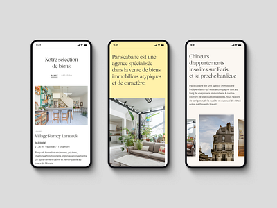 Pariscabane | Real-estate agency apartment branding dailyui design graphic design paris typography ui user experience ux web website
