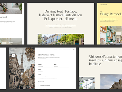 Pariscabane | Real-estate agency apartment branding dailyiui design graphic design paris typography ui user experience ux web website