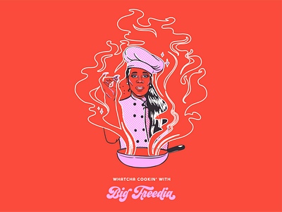 Big Freedia Whatcha' Cooking bounce music colorful cookbook cooking logo cooking show design digital painting illustration louisiana merch design merchandise music art new orleans