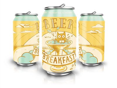 Beer With Breakfast beer art beer can beverage design craft beer illustration packaging design