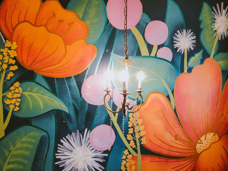 Bloom where you’re planted. floral floral art louisiana mural new orleans paintings
