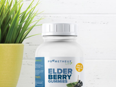 Elderberry Gummies with Vitamin C and Zinc – 60 Gummies