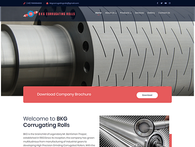 Corrugated Flute Rollers In India BKG Corrugating Rolls webdesign website design wordpress design wordpress website