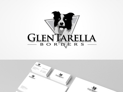 Border collie breeder logo branding breeder design dogs logo