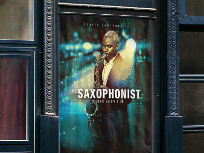 A poster for short film about young jazz saxophonist design film movie music poster print saxophone