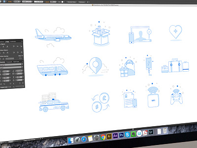 Travel llustrations drawings icons illustrations line travel