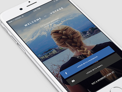 Concept for an upcoming travel service app assistant concept concierge iphone login signup travel ui ux