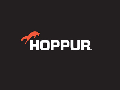 Hoppur - Agricultural Machinery (Logotype) agriculture branding construction equipment farming fox golden ratio identity industrial manufacturer reliable tractors