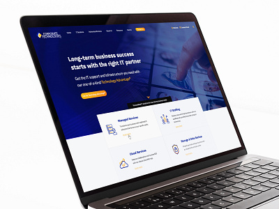 Corporate Technologies | Web Design blue cards ui cloud services corporate corporate design design hero image it it staffing minneapolis minneapolis minnesota mn orange technologies ui design visual design web web design web designer website website design