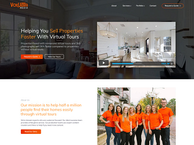 VoxUltra Media | Web Design branding design equipment logo media minneapolis orange realestate tour virtual reality virtual tour web design web designer website website design