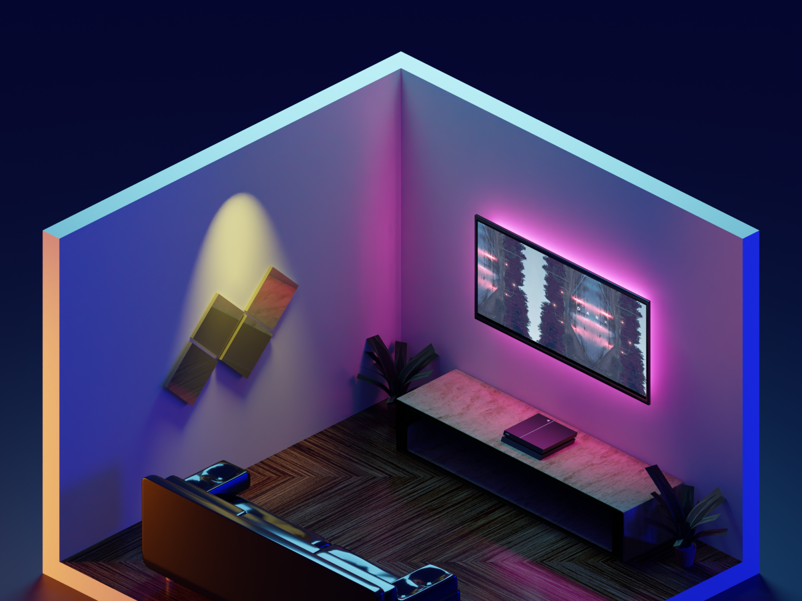 Chill Room Lowpoly 3d design by Mvee Dribbble