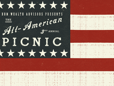 All-American Picnic america invite vintage