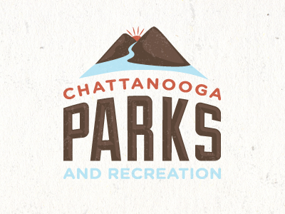 Parks & Recreation branding logo outdoors
