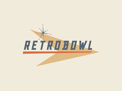 Retrobowl bowling logo mid century retro typography