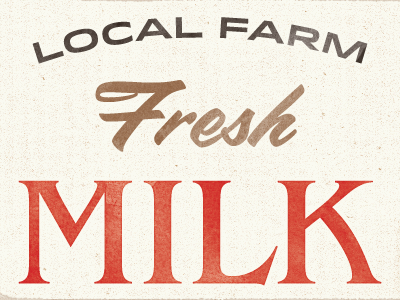 Fresh Milk branding grocery idlewild typography vintage