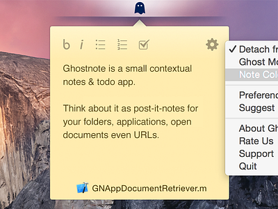 Ghostnote Contextual Notes & To-do app