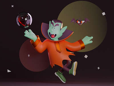 Vampire 3D model 3d 3dmoddeling blender character design characters design illustration