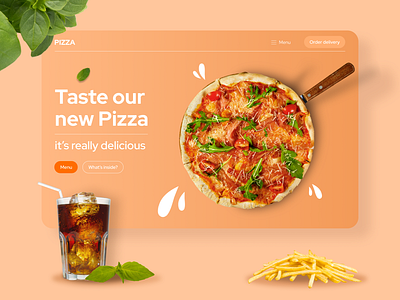 Delicious pizza site art food food and drink minimal pizza tasty web web design website