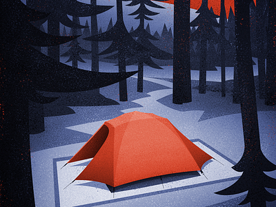 A Break in the Trees #2 camping canadian artist digital illustration explore graphic design hiking illustration retro vector art vintage