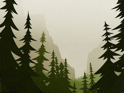 Misty Mountains canadian artist graphic design illustration outdoors retro vintage