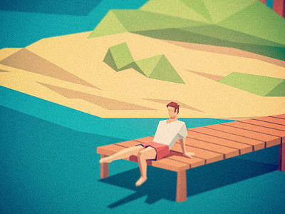 Taking a break at the lake