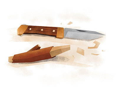 Camp knife. Day 5. adventure camping digital digital illustration exploration explore illustration low poly outdoors retro