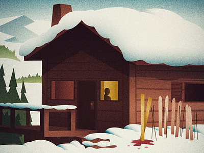 Season of Snow and Sins book cover canadian artist digital art illustration mystery novel retro vintage