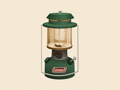 Coleman Lantern - WIP camping canadian artist coleman explore illustration lantern nature outdoors retro vector vintage