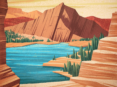 Almost there canadian artist digital art explore graphic design illustration landscape mountains nature