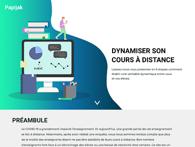 One-page Papijak design flat ui ux web