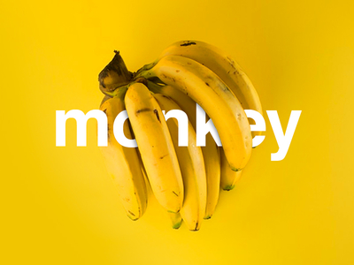 Monkey bananas color debut fun monkey type typography