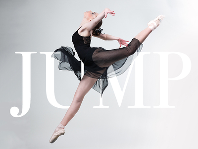 JUMP ballet jump type typography