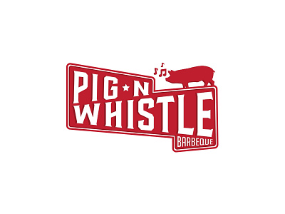 Pig 'N Whistle Barbeque barbeque bbq branding logo logo design pig typography